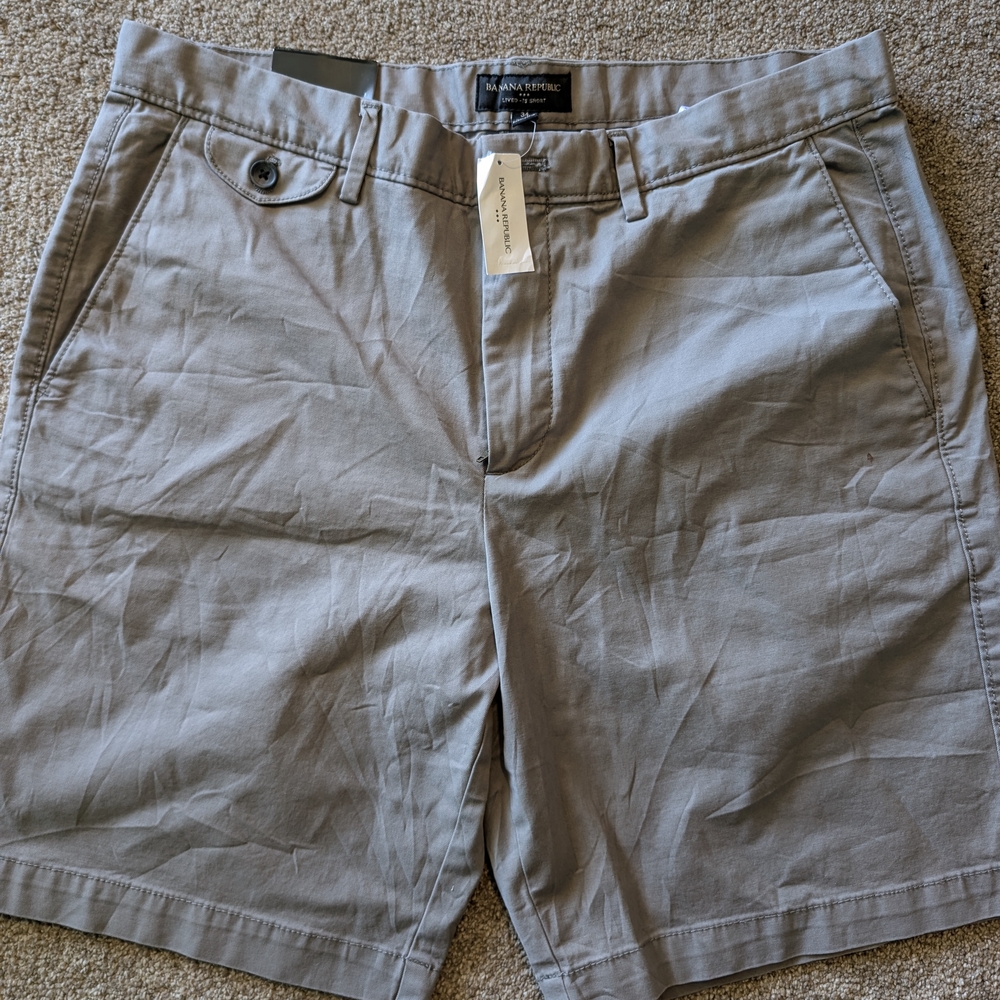 Men's Banana Republic Gray Chino Shorts NWT